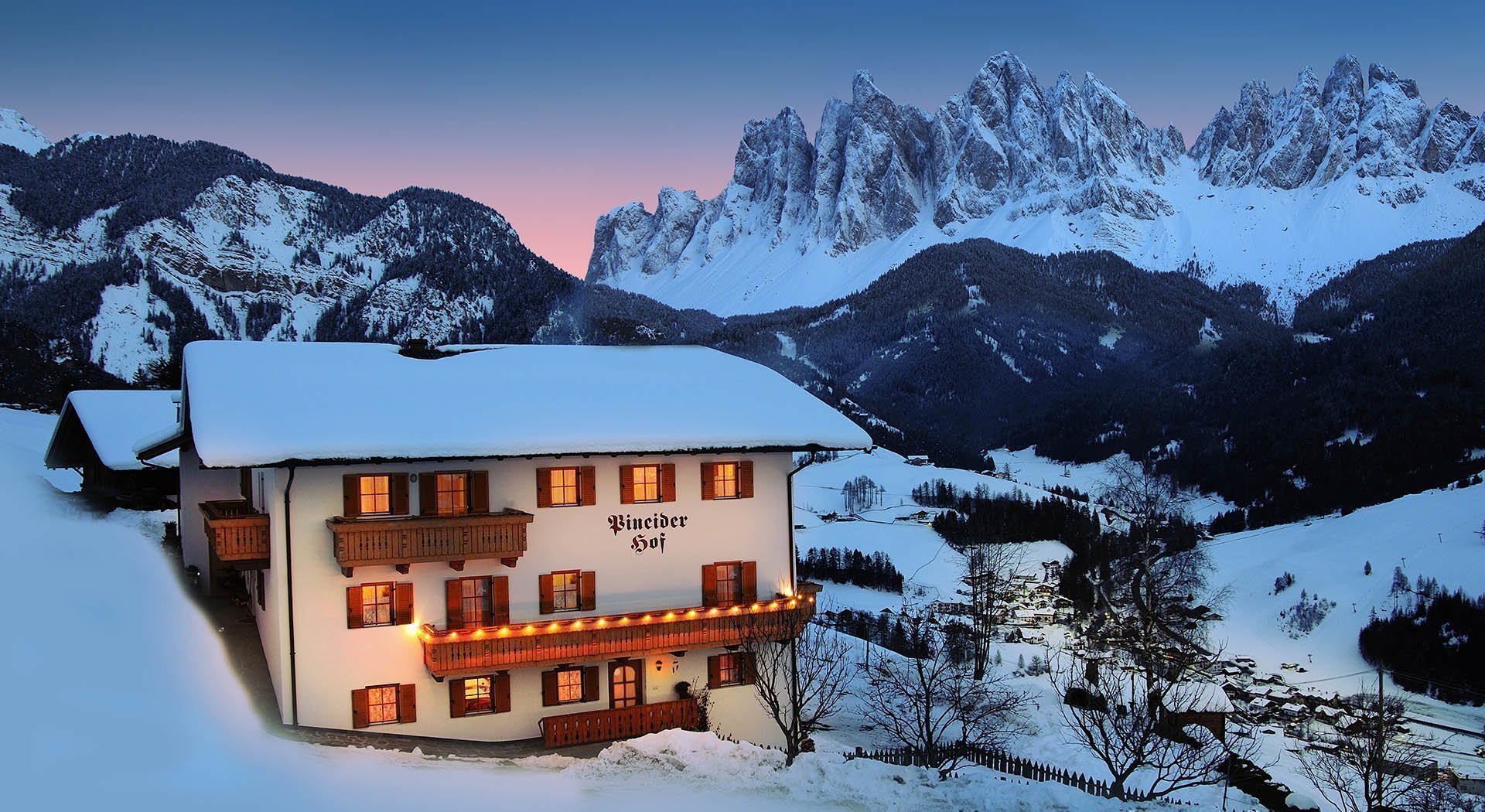 Winter Ski in den Dolomiten