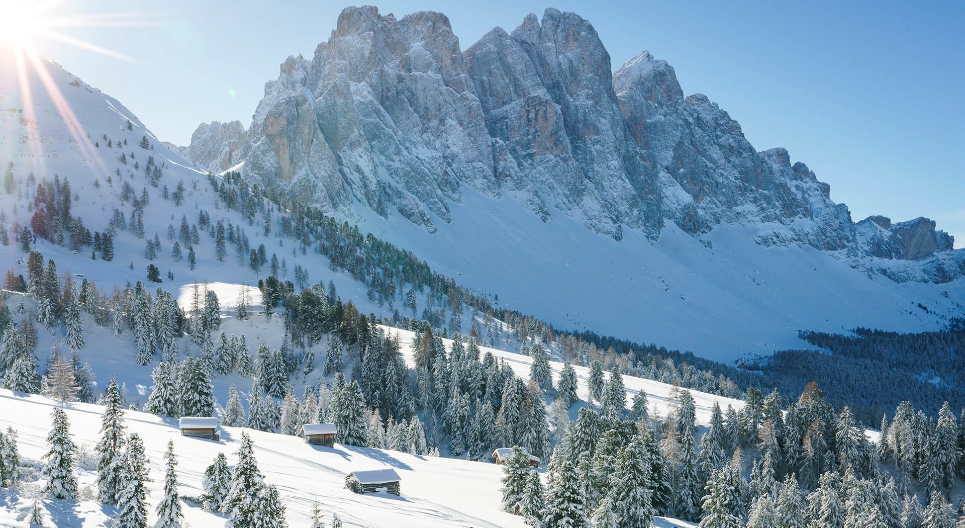 Winter Ski in den Dolomiten